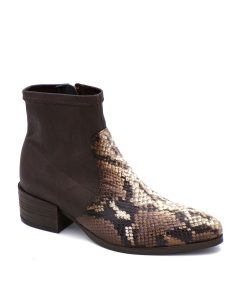 botim em pele python castanho